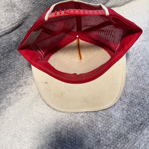 Nebraska Huskers Trucker Snapback Cap Red with 3 White Stripes - Picture 3 of 5